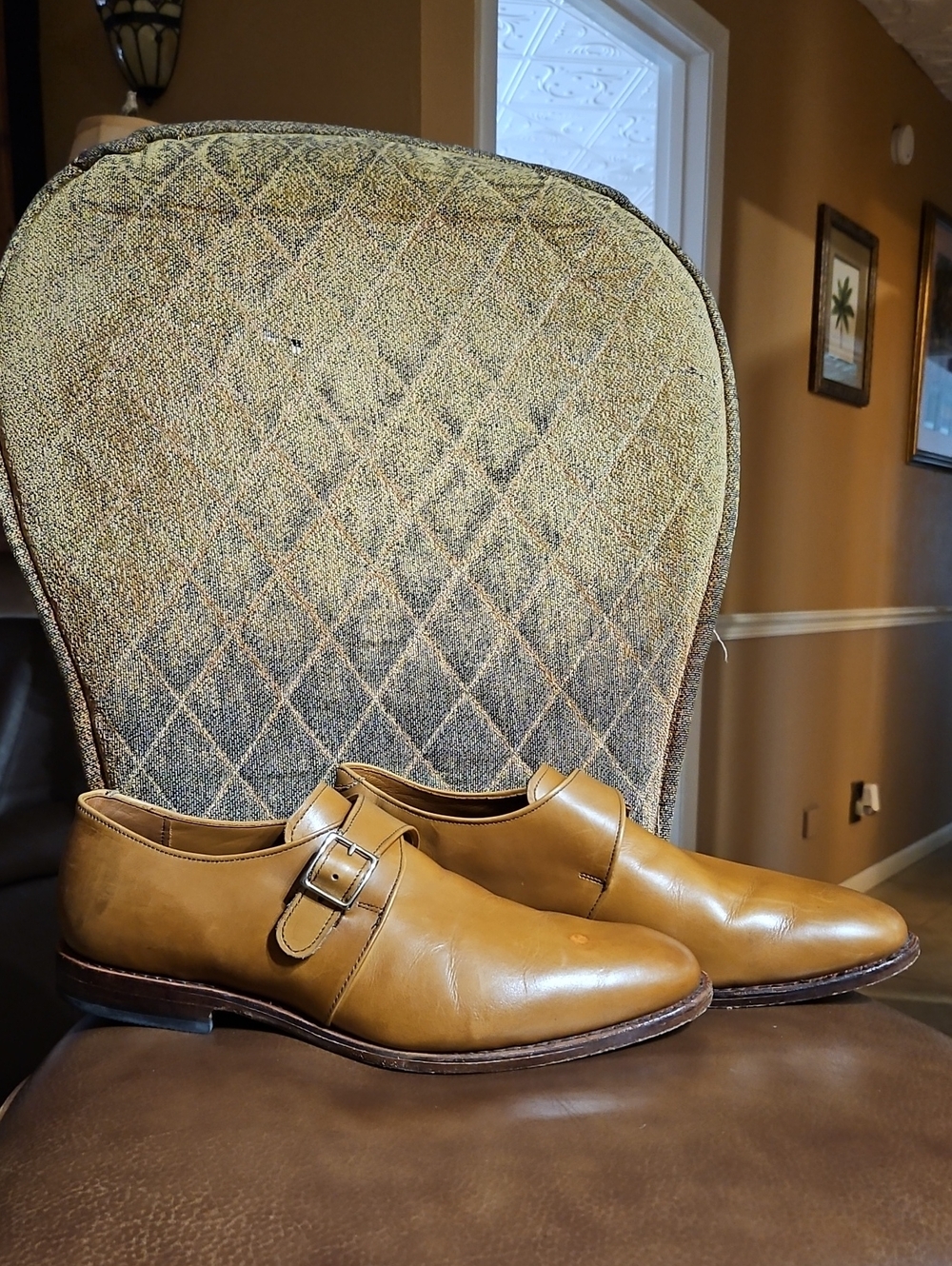 Allen Edmonds Plymouth Single Monk Strap Loafers Dress Shoes Walnut Leather